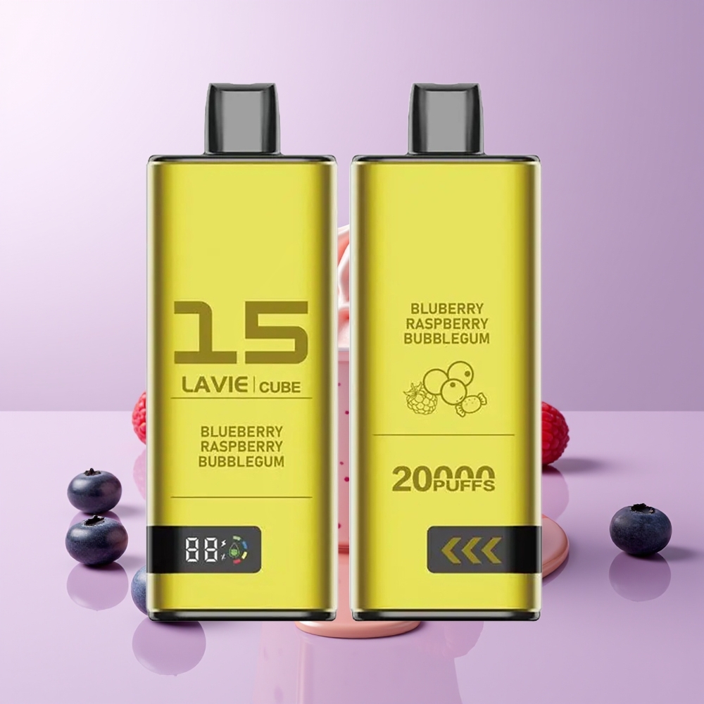Lavie Cube 20000 &ndash; Blueberry Raspberry Bubblegum: Uma Experi&ecirc;ncia de Vape Incompar&aacute;vel